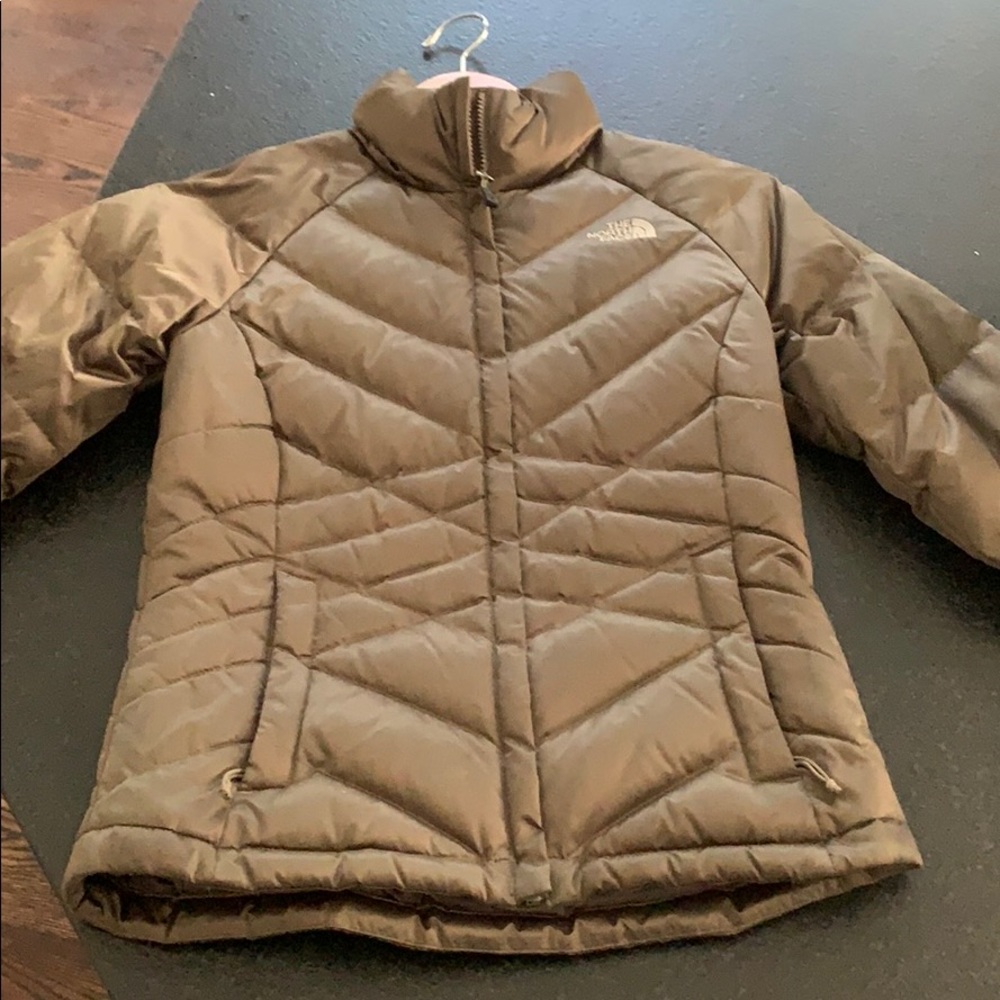 north face brownish puffer